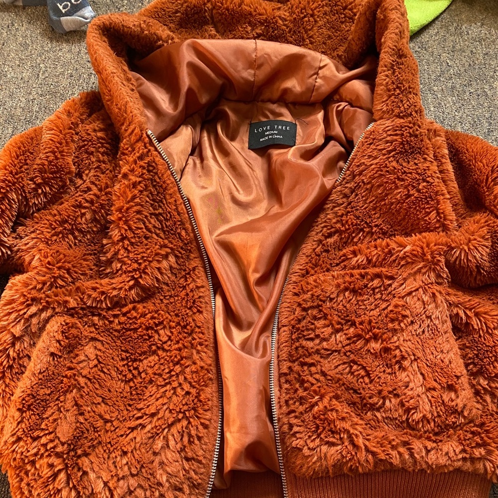 Furry bomber jacket